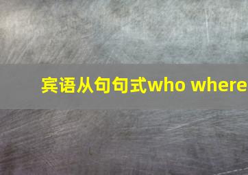 宾语从句句式who where